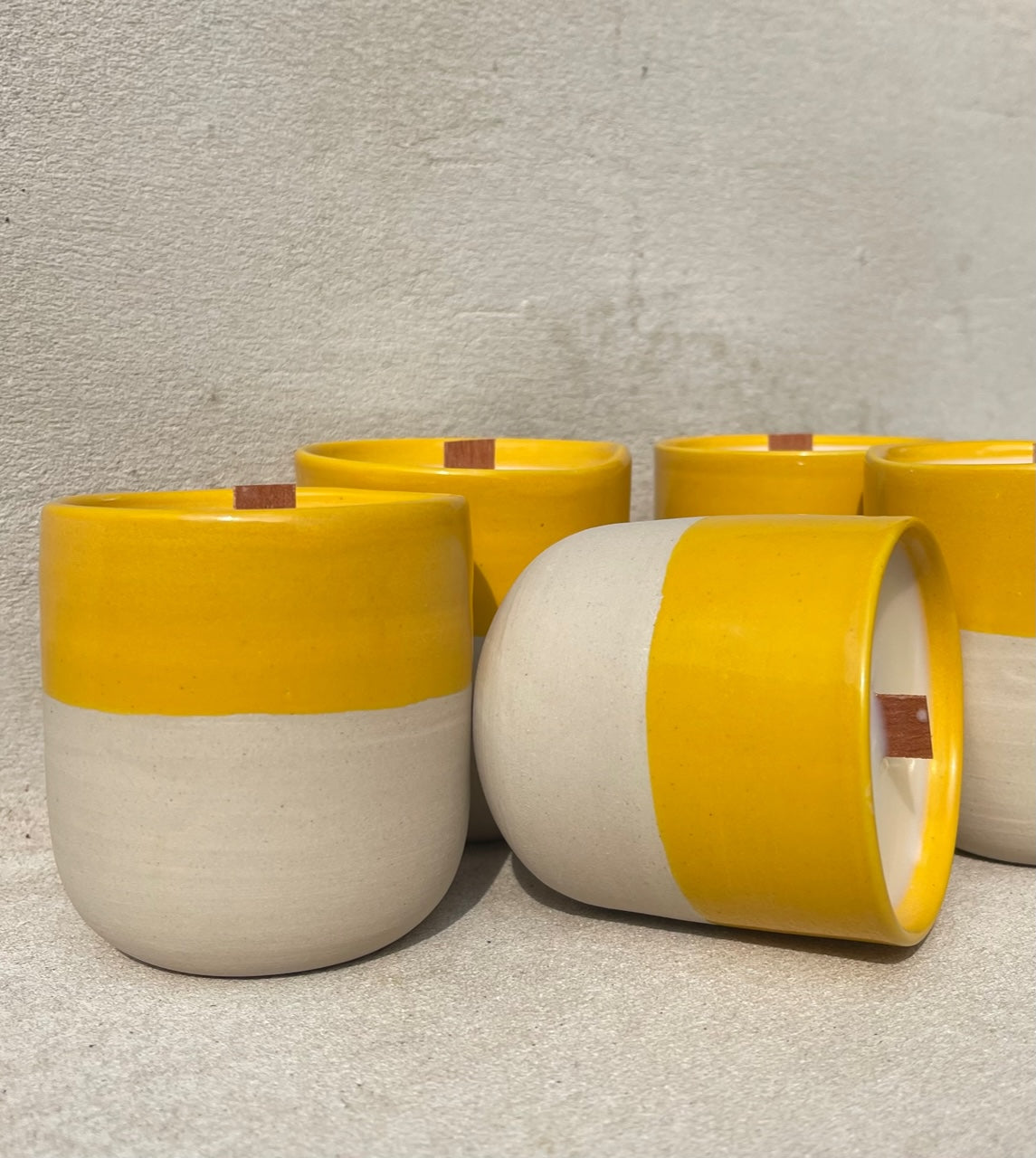 Céramique bicolore jaune, Caroline Duriez