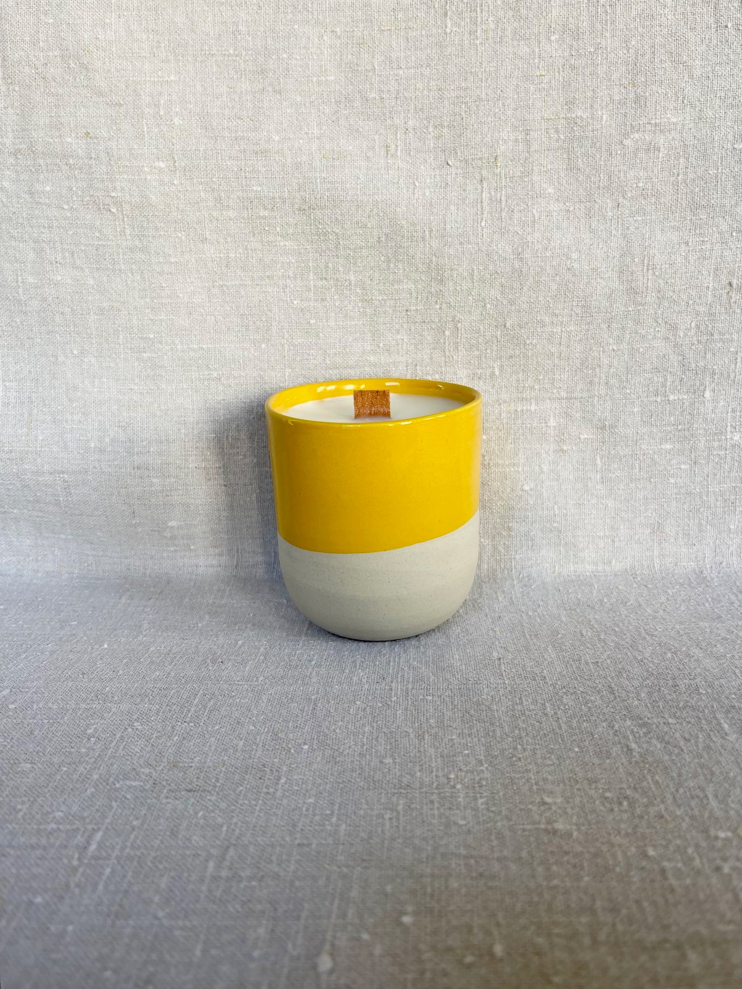 Céramique bicolore jaune, Caroline Duriez