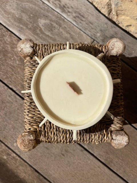 Bougie Céramique Soleil, Grand Modèle, Collab Maison Callaloo