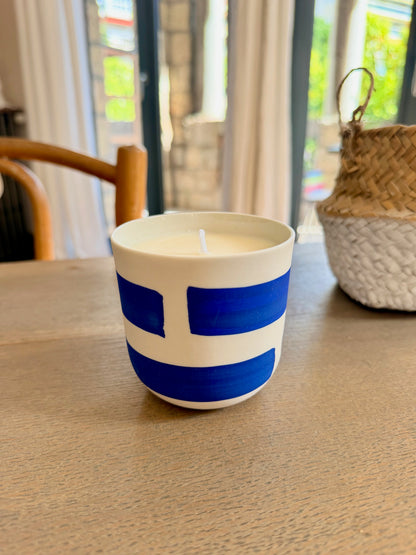 Bougie Mug porecelaine bicolore Bleu klein, Collab MSG
