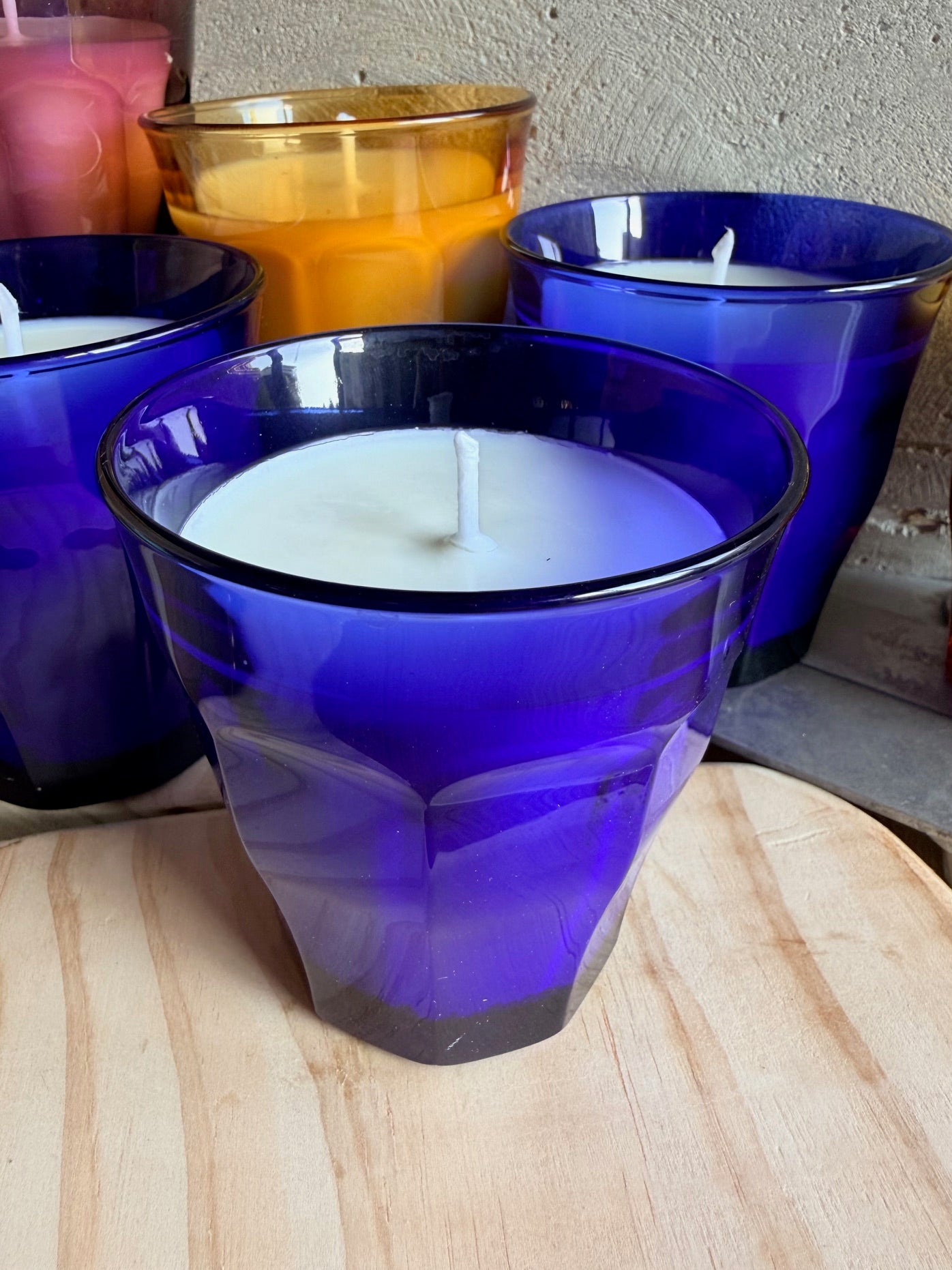 Bougie Verre Duralex BLEU SAPHIR
