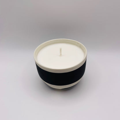 Bougie porcelaine bicolore noire, Petit modele, Collab MSG