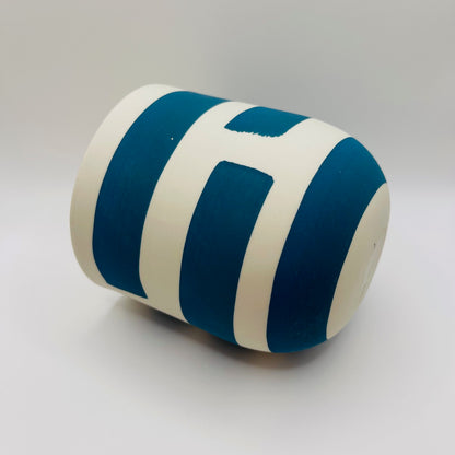 Bougie Grand Mug porcelaine bicolore turquoise, Collab MSG