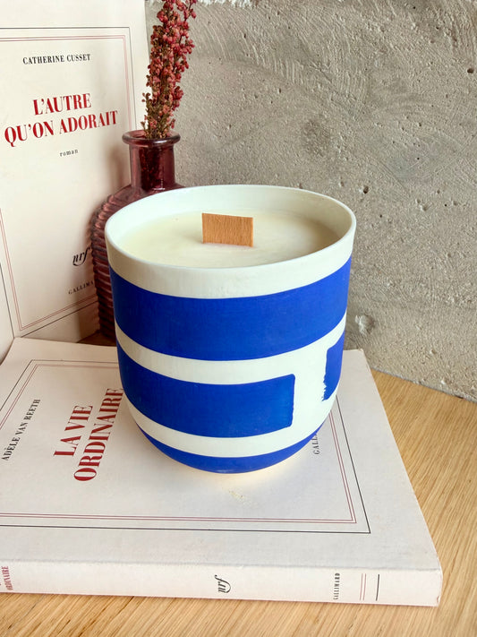 Bougie Grand Mug Bleu klein