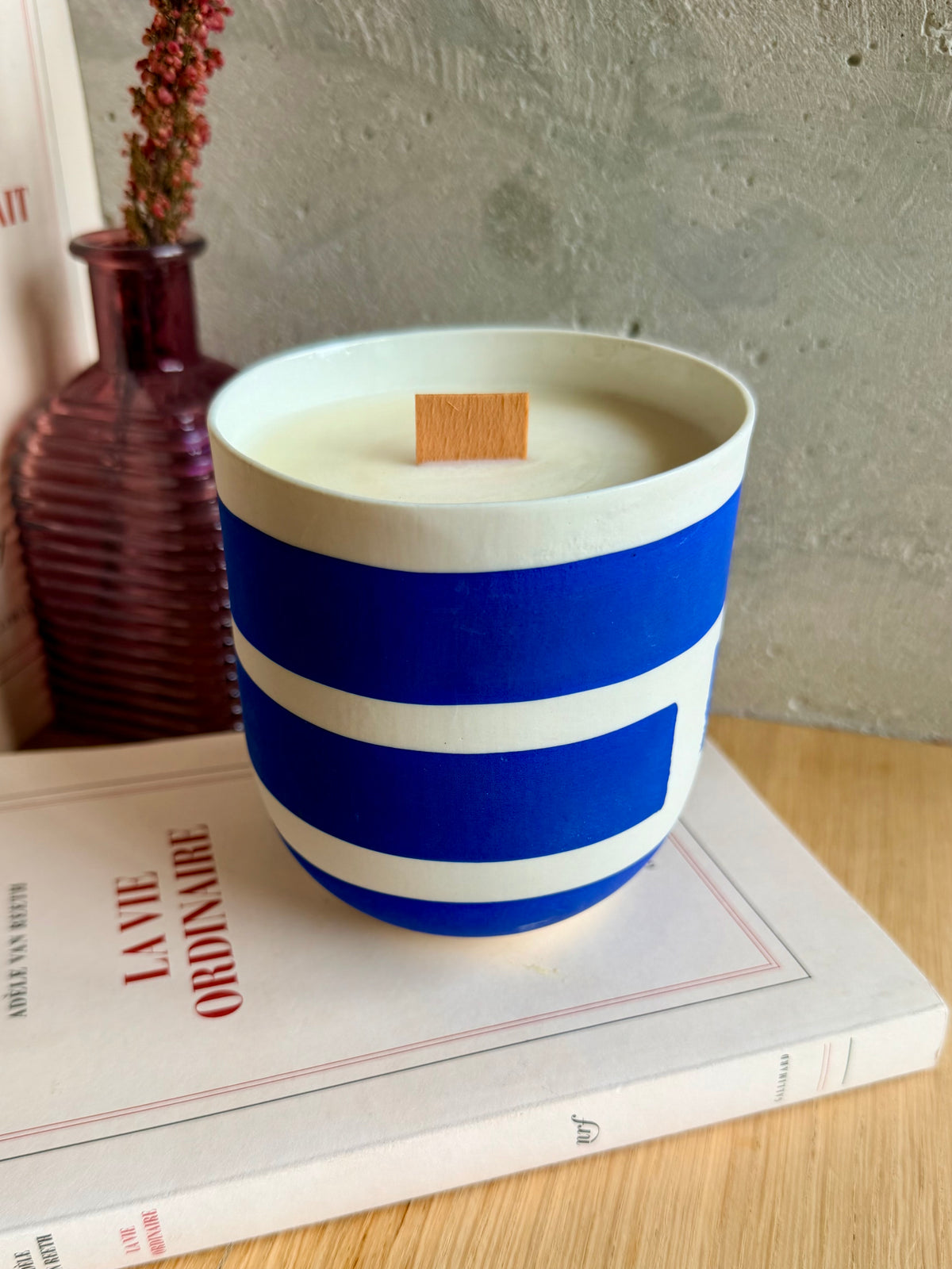 Bougie Grand Mug Bleu klein